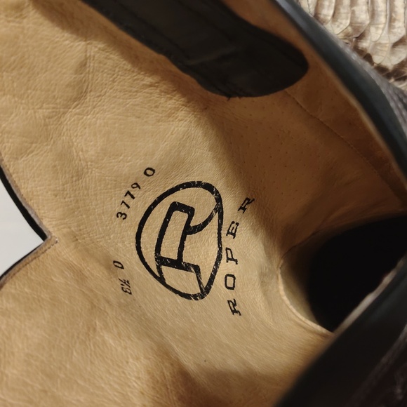 Men's Snakeskin Cowboy Boots size 8.5 Like New brand Roper - Picture 9 of 9